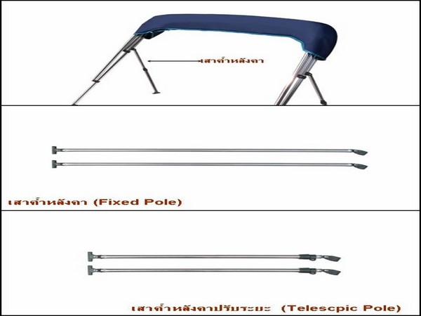 Oceansouth Support Poles เสาค้ำหลังคาเรือ