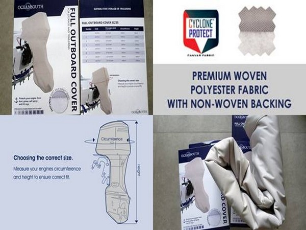 Oceansouth ผ้าคลุมเครื่องยนต์ Outboard แบบเต็มเครื่อง