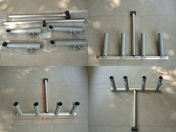 Oceansouth Rod Holder Rack T-TOP :ที่ปักคันเบ็ด แบบยึดติดหลังคา ขนาด 4 ช่อง