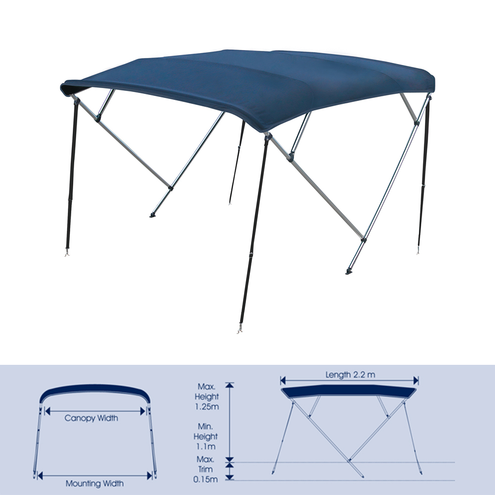 Oceansouth 4 bow bimini หลังคาแบบ 4 เสา